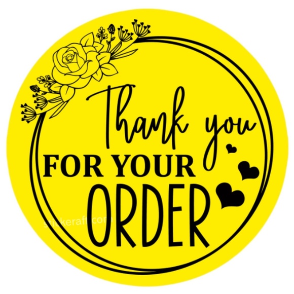 100 thank you for your order sticker 2 in round | Shipping Supplies | NWT - Picture 9 of 13
